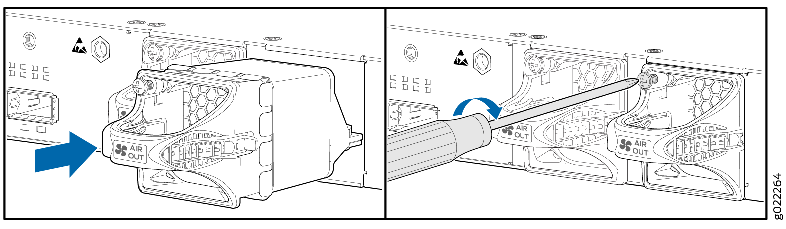 Installing a Fan Module in an EX3400 Switch