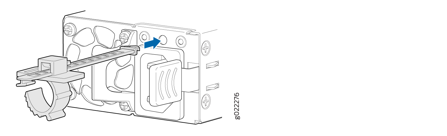 Connecting an AC Power Cord Retainer Clip to the AC Power Cord Inlet