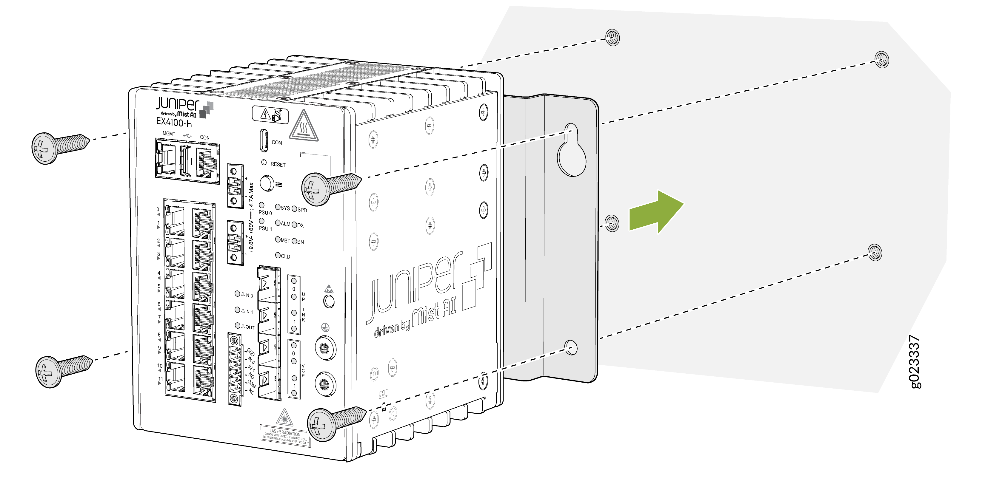 Secure the switch to the wall using screws