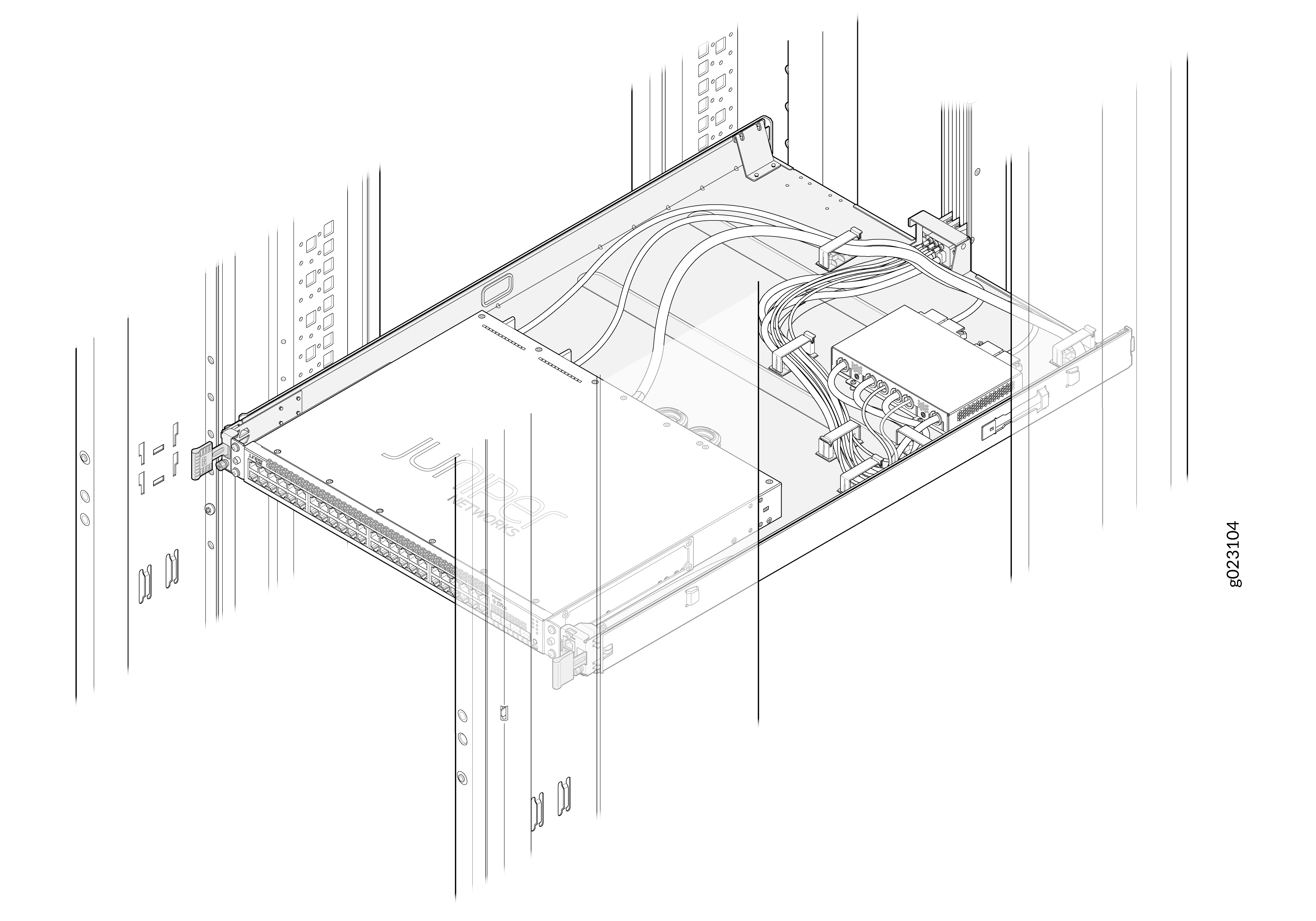 Fully Inserted Switch-Tray Assembly