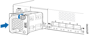 Installing a Fan Module in a 24-Port EX4300 Switch