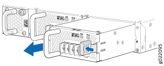 Removing a DC Power Supply from an EX4300 Switch