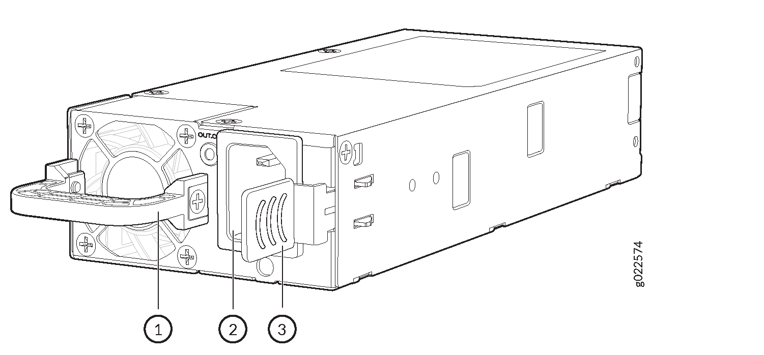 550-W AC Power Supply for EX4400-24T, EX4400-24X, EX4400-48T, and EX4400-48F Switches