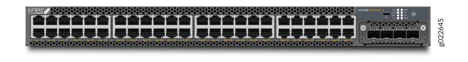 Front View of an EX4400-48MP Switch