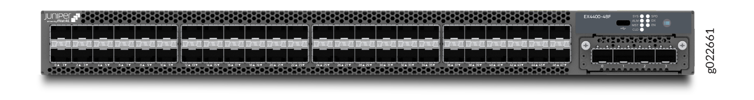 Front View of an EX4400-48F Switch