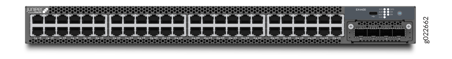 Front View of an EX4400-48T Switch