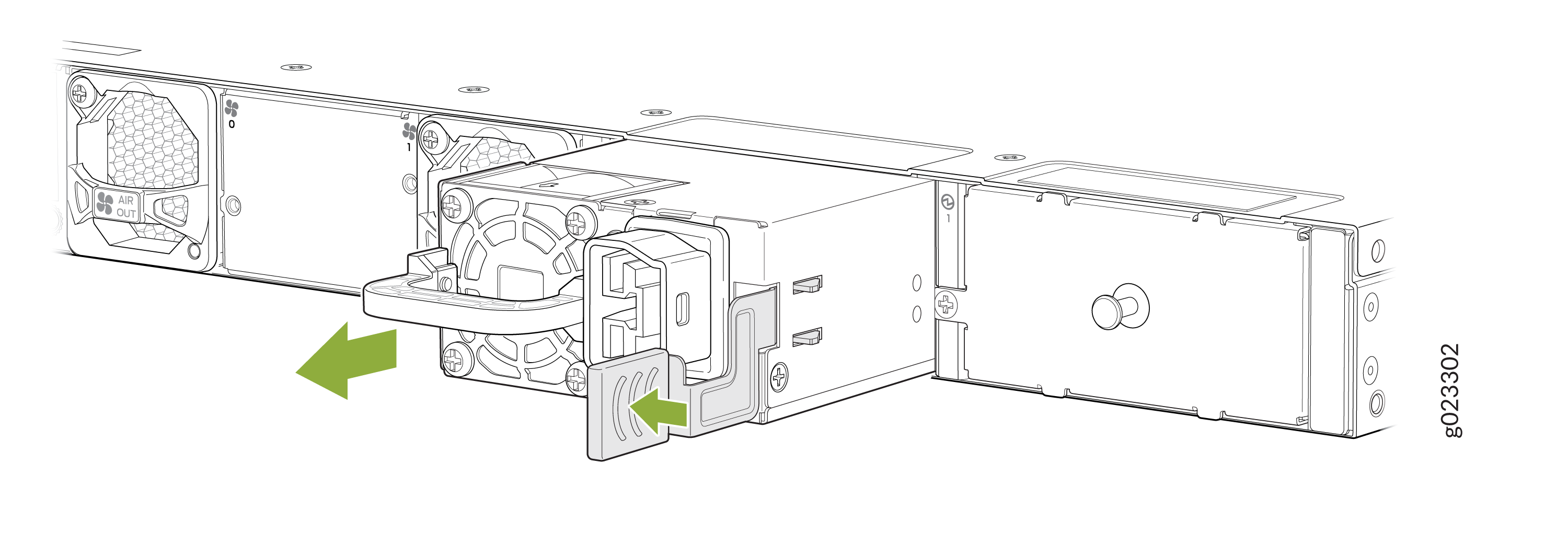 Remove a VDC Power Supply from the EX4400 Switch