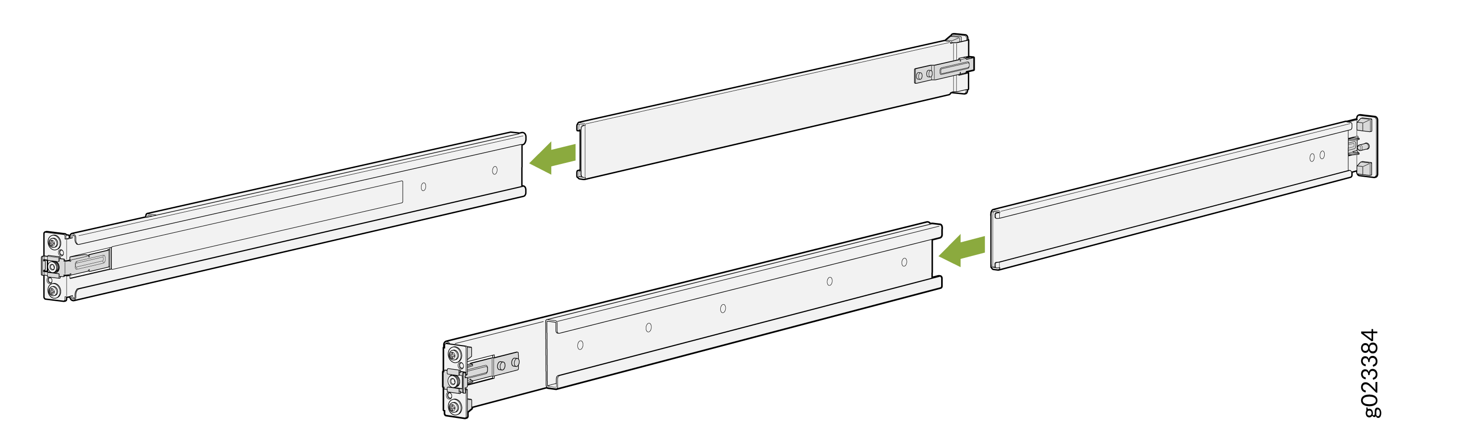 Assemble the mounting rails