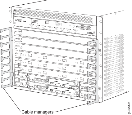 Cable Management Brackets Installed on the Switch