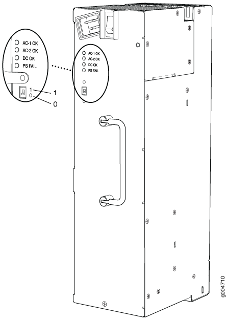 AC Power Supply in an EX9214 Switch