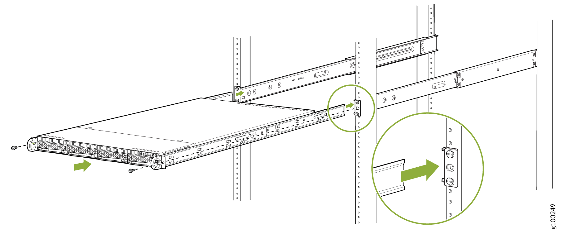 Aligning the Chassis Rails with the Ball-Bearing Shuttle