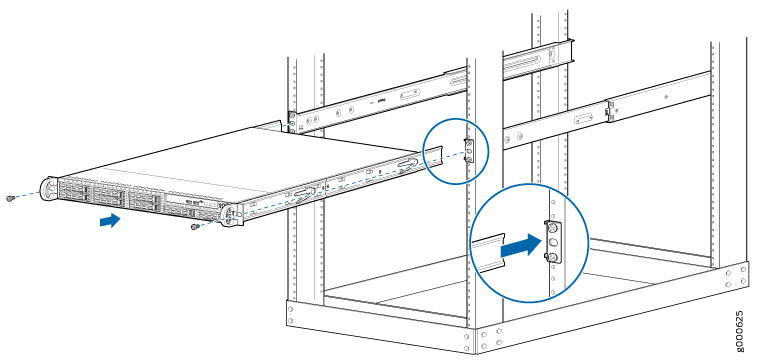 Aligning the Chassis in a Rack