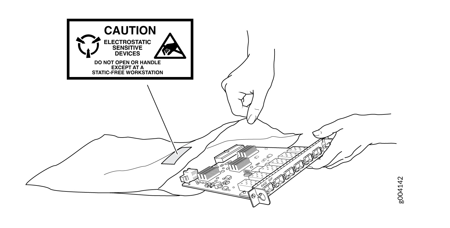 Placing a Component into an Antistatic Bag