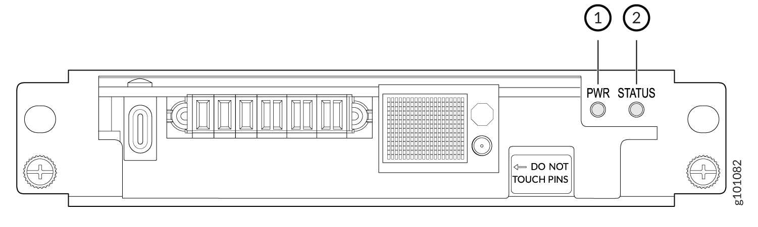 Fan Tray Controller LEDs on an MX10004