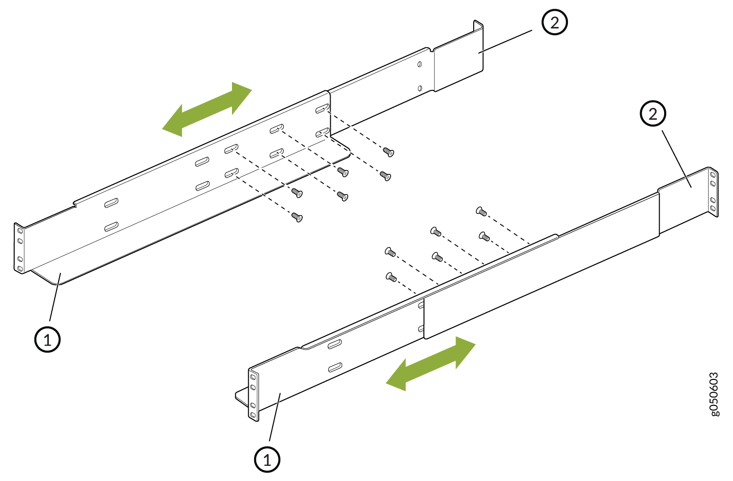 Mounting Brackets for Four-Post Rack Installation