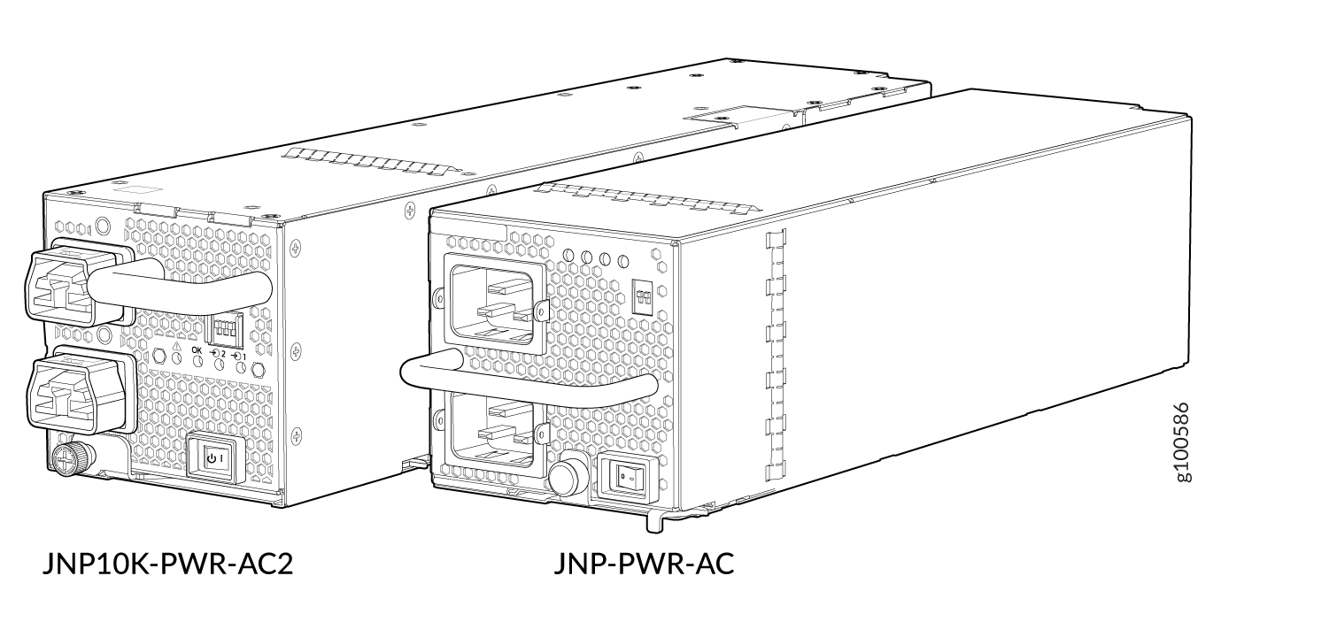 Comparision of the JNP10K-PWR-AC2 to the JNP10K-PWR-AC Power Supply