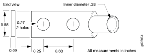 4-AWG DC Power Cable Lugs for 80-A Input