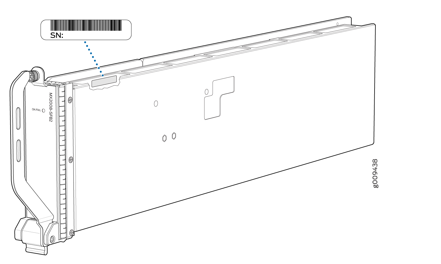 MX2008 SFB Serial Number Label