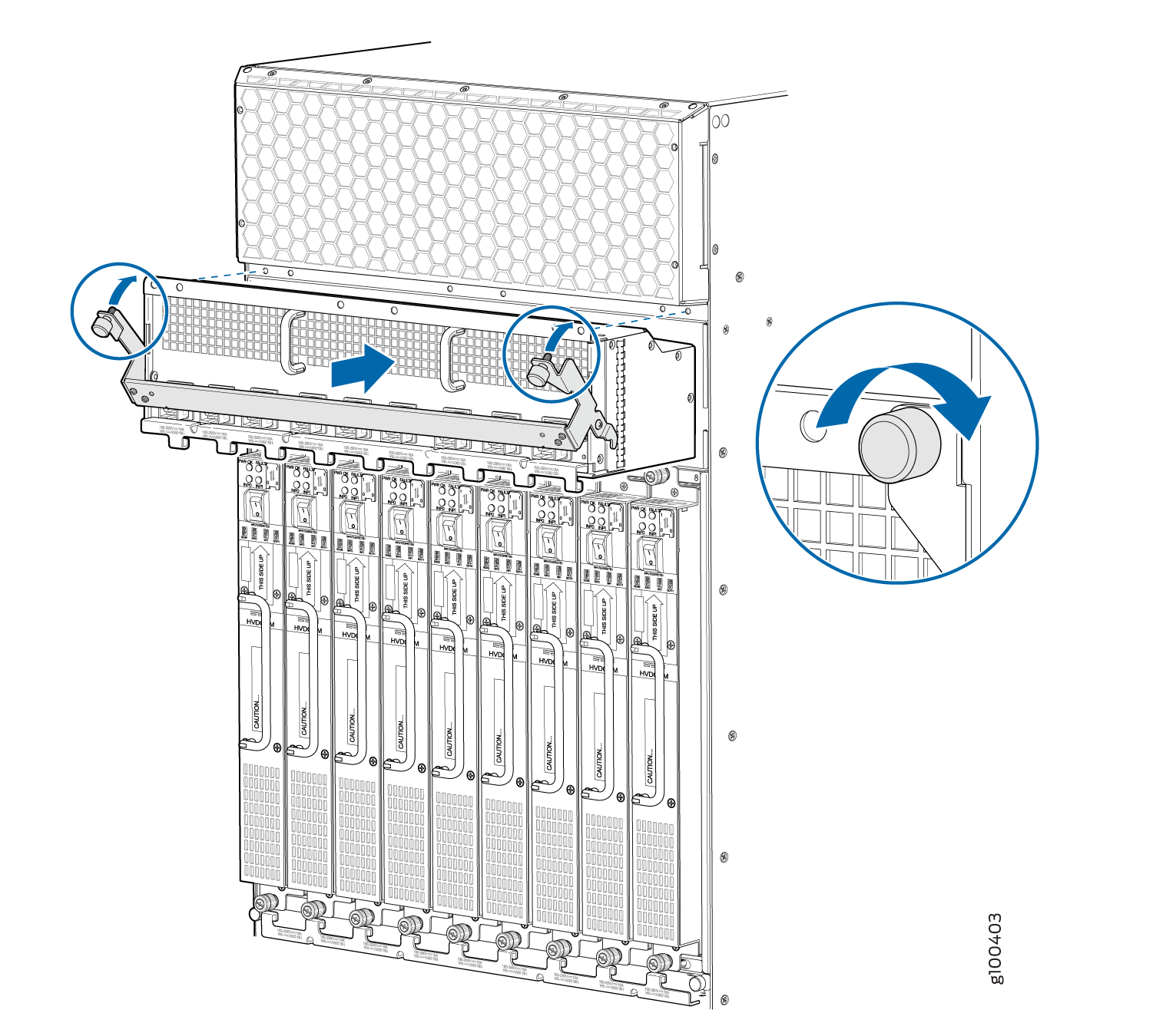 Installing an MX2020 Router DC Power Distribution Module (240 V China)