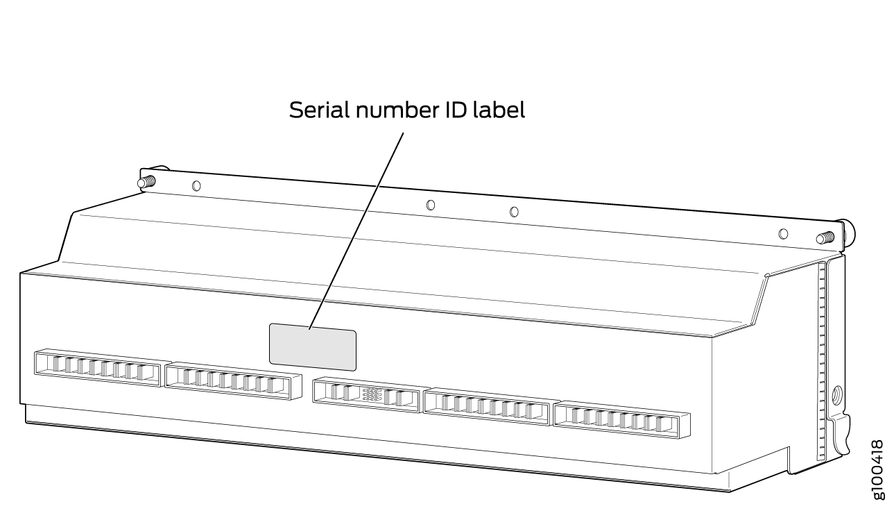 DC Power Distribution Module (240 V China) and Second-Generation Universal Power (HVAC/HVDC) Distribution Module Serial Number Label