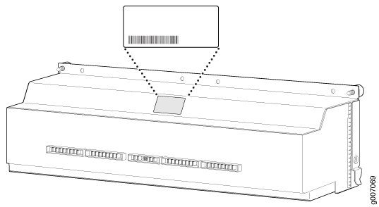 AC Power Distribution Module Three-Phase Delta and Wye Serial Number Label