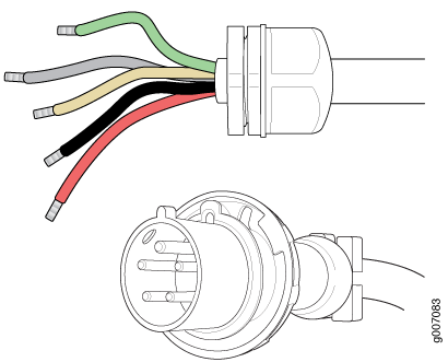 Three-Phase Wye AC Power Supply Cord