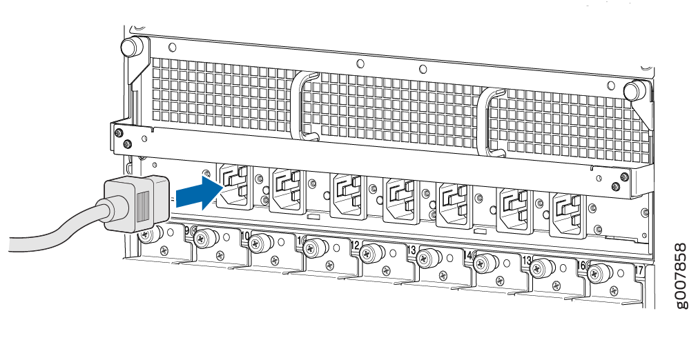 Plugging into the MX2000 Single-Phase AC Power Distribution Module