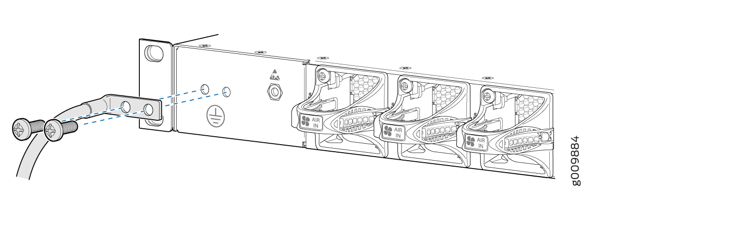 Connecting Grounding Lug to the MX204 Router