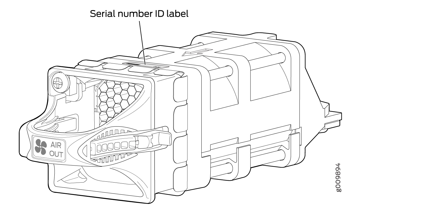 MX204 Fan Module Serial Number Location