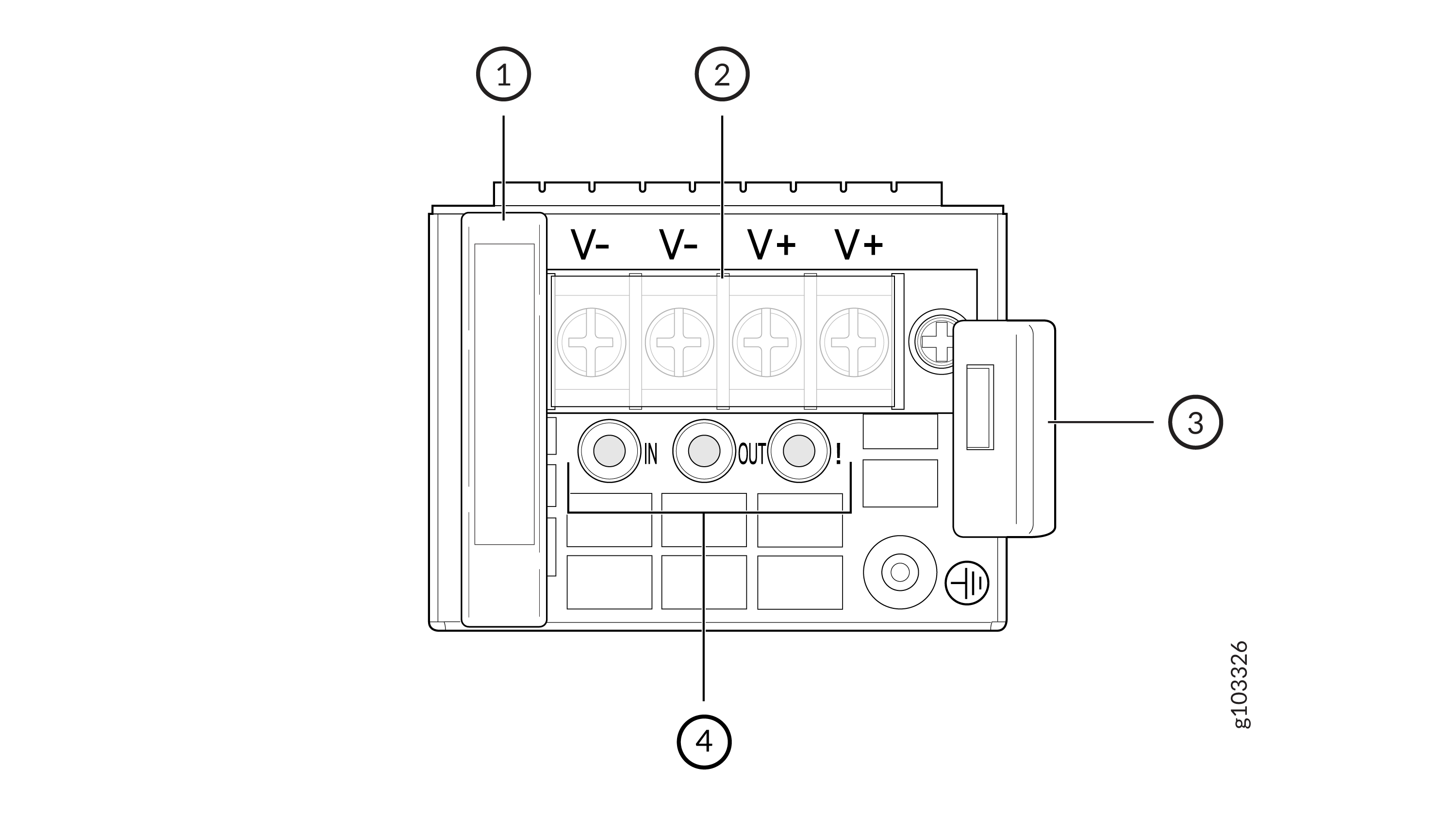 JPSU-850W-DC-AFO PSU (Front View)