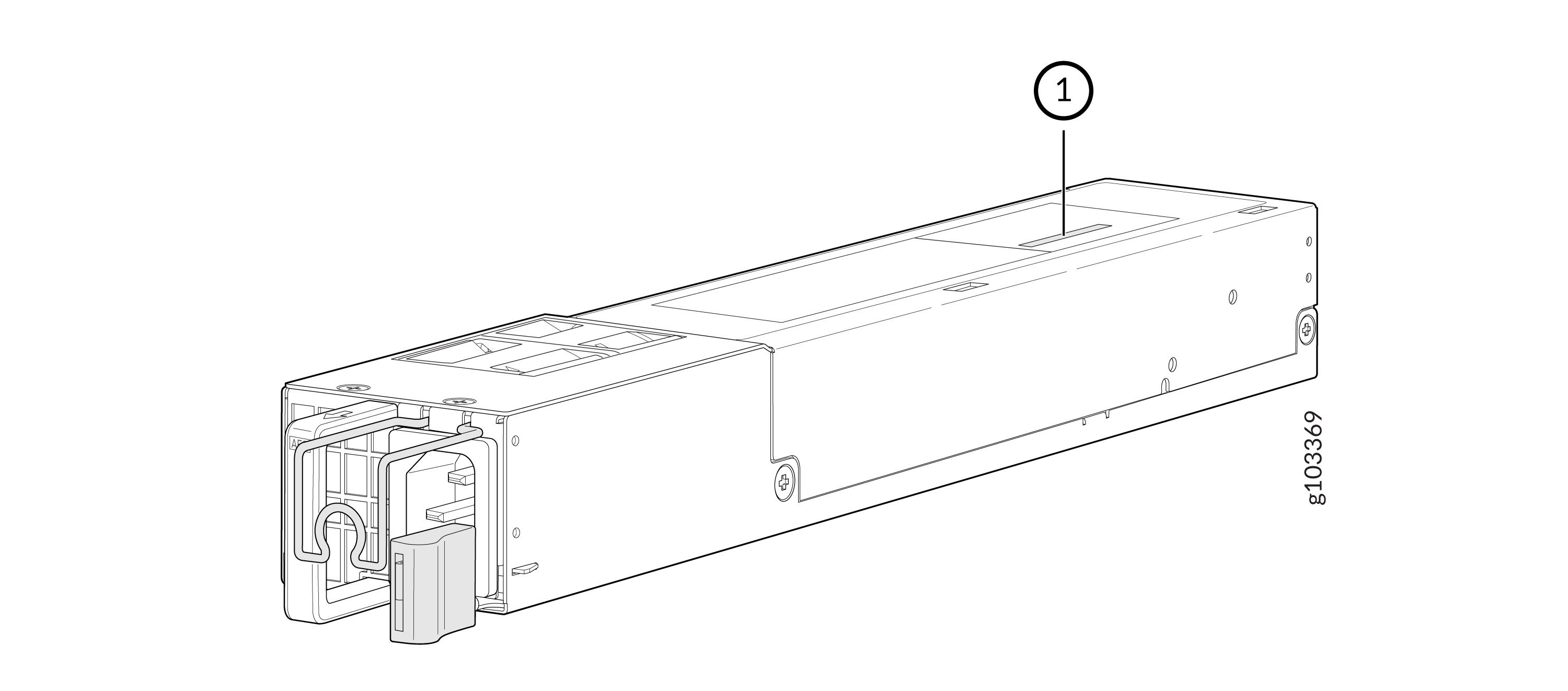 Serial Number ID Label on MX301 AC PSU