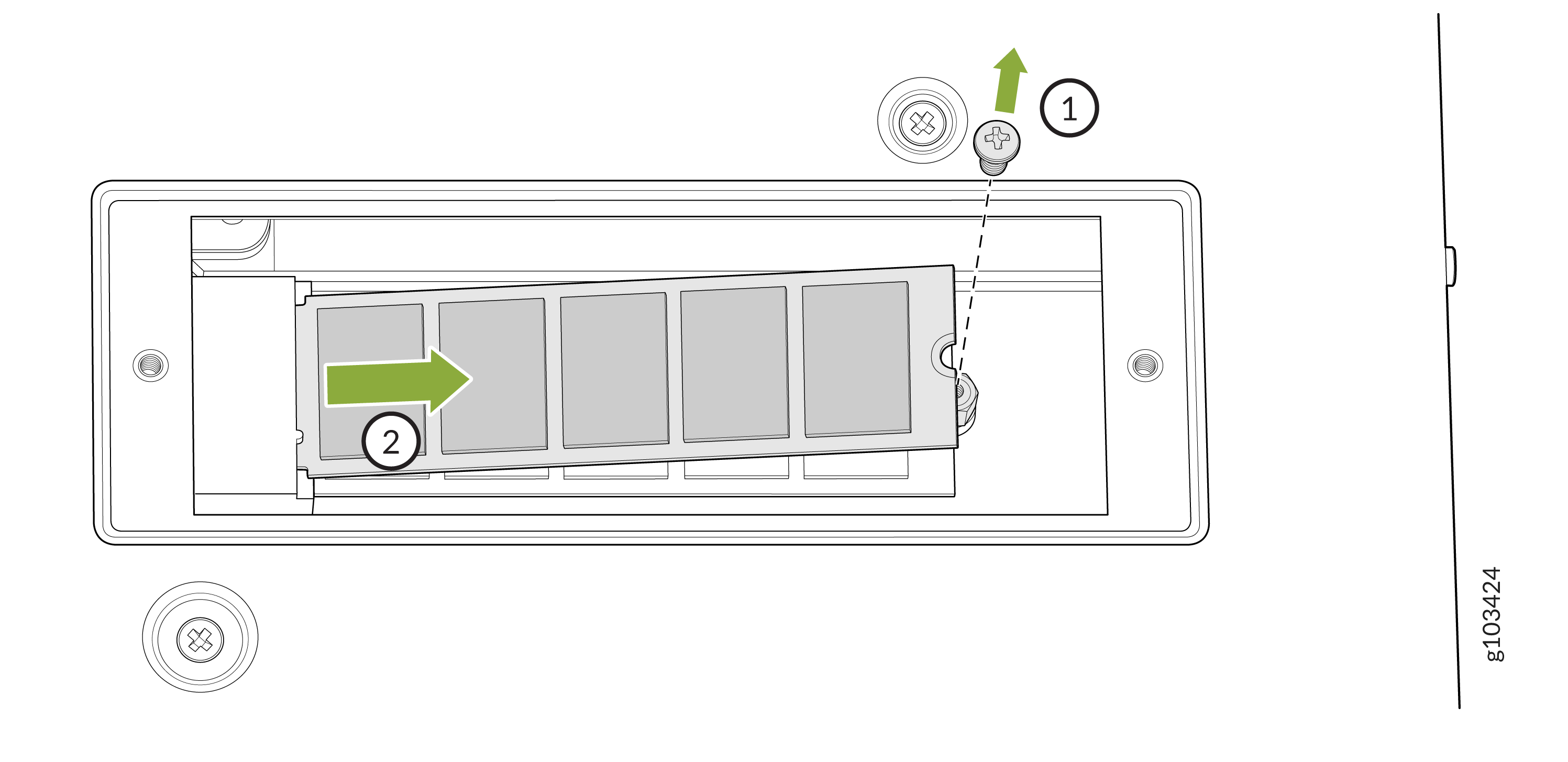 Remove the Screw and Lift the Top SSD Out of MX301