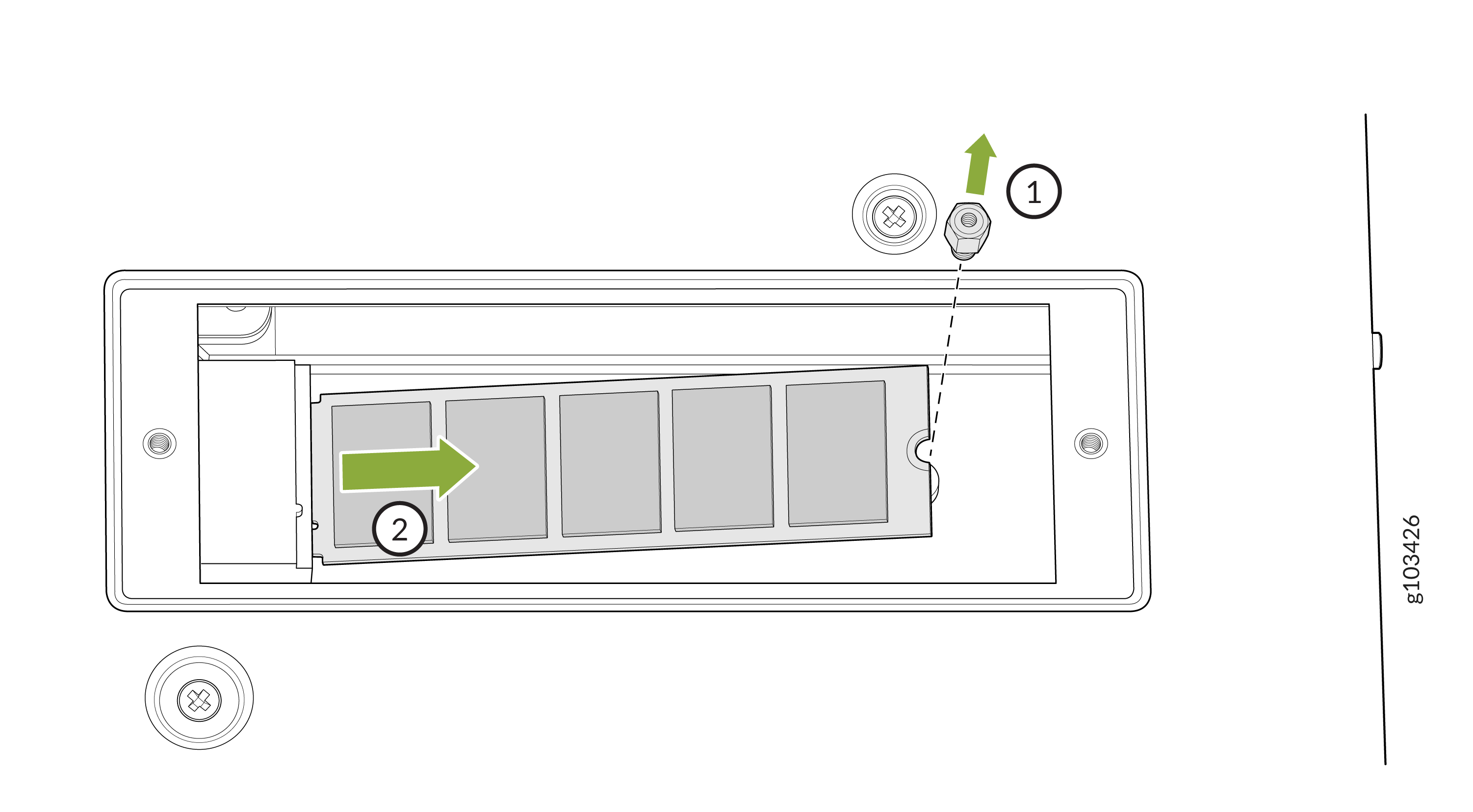 Remove the Standoff Screw and Lift the Bottom SSD Out of MX301