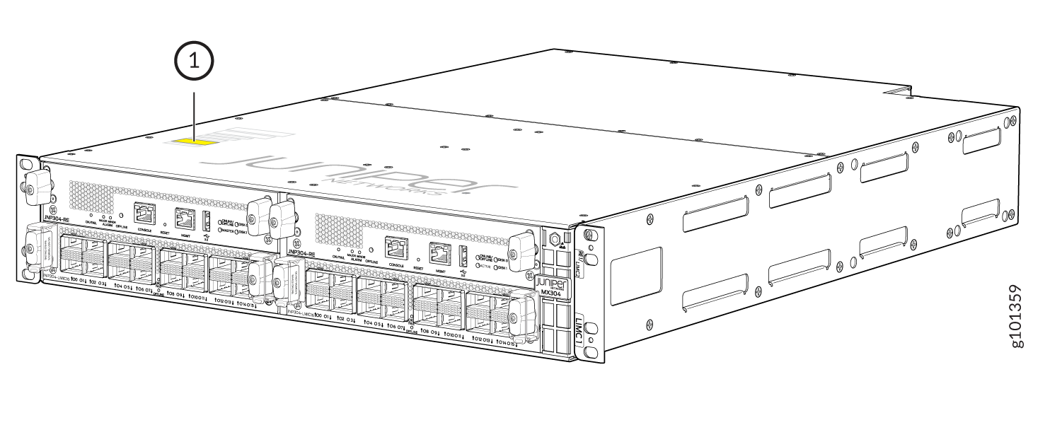 MX304 Serial Number Label