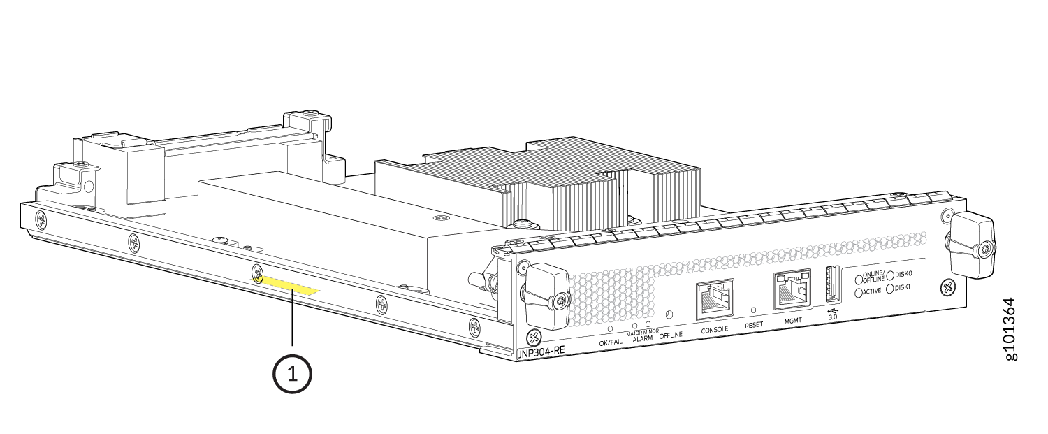 MX304 Routing Engine Serial Number Location