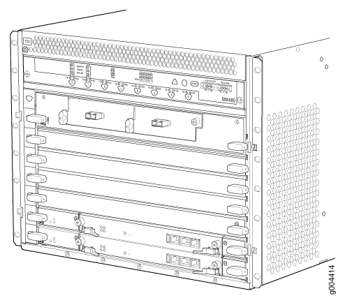 FPC Installed in the MX480 Router Chassis