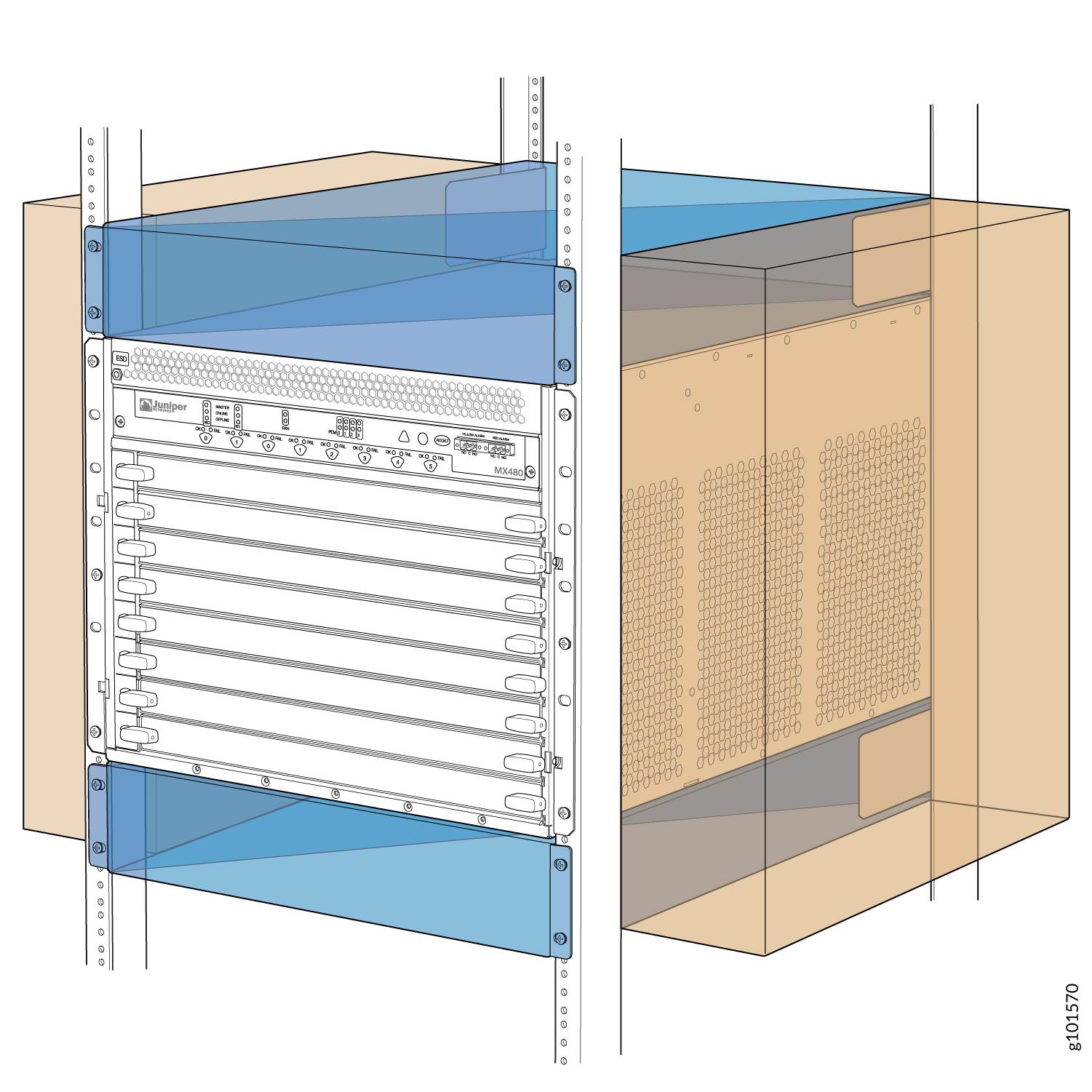 MX480 Router Air Deflector Kit