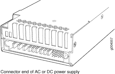 Top of the Power Supply Showing Midplane Connector