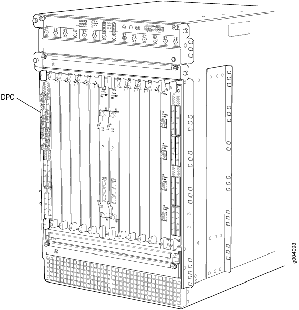 DPCs Installed Vertically in the MX960 Router