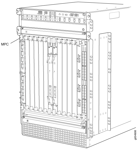 MPC Installed Vertically in the MX960 Router