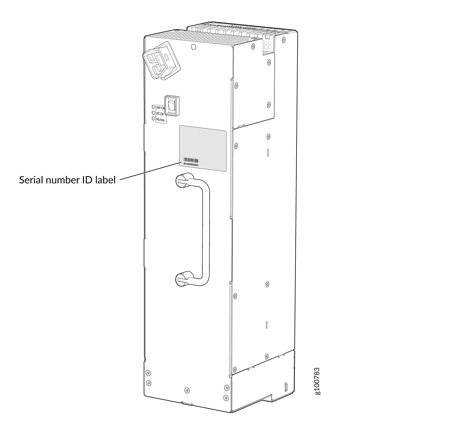 High-Voltage Second-Generation Universal Power Supply Serial Number Label