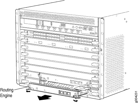 Removing a Routing Engine from an MX480 Router