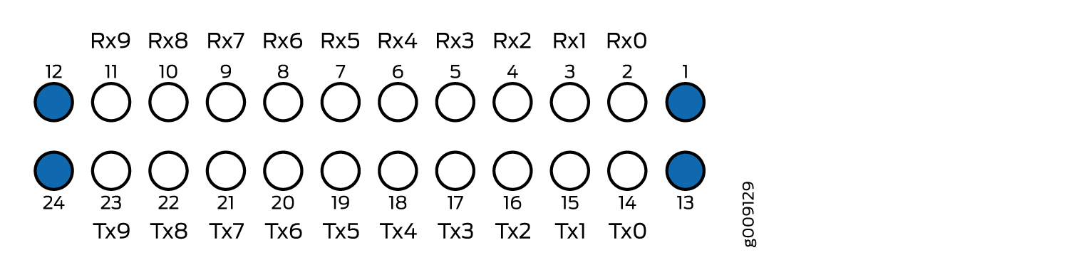 24-Fiber MPO Optical Lane Assignments