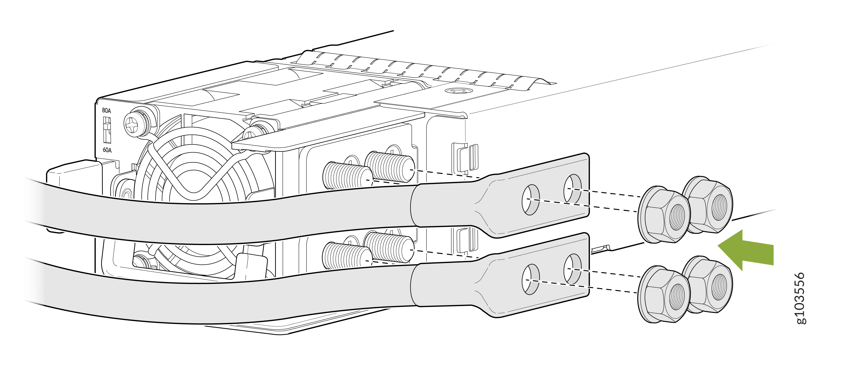 Connect DC Power Cables to a DC Power Supply Unit