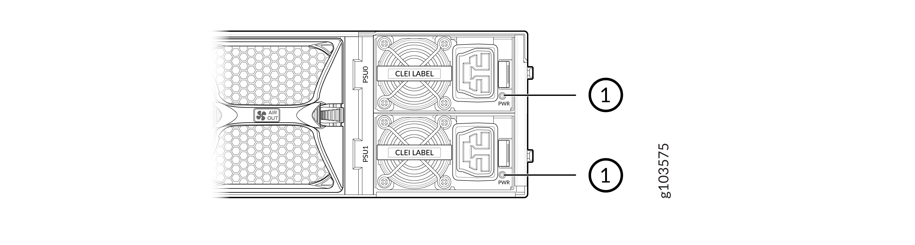 PSU Status LEDs
