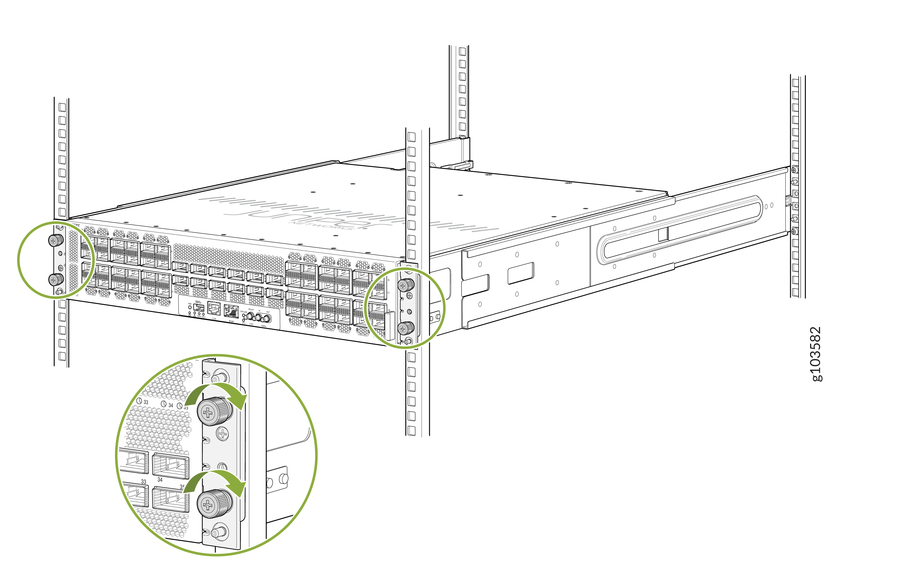 Secure the Router to the Rack
