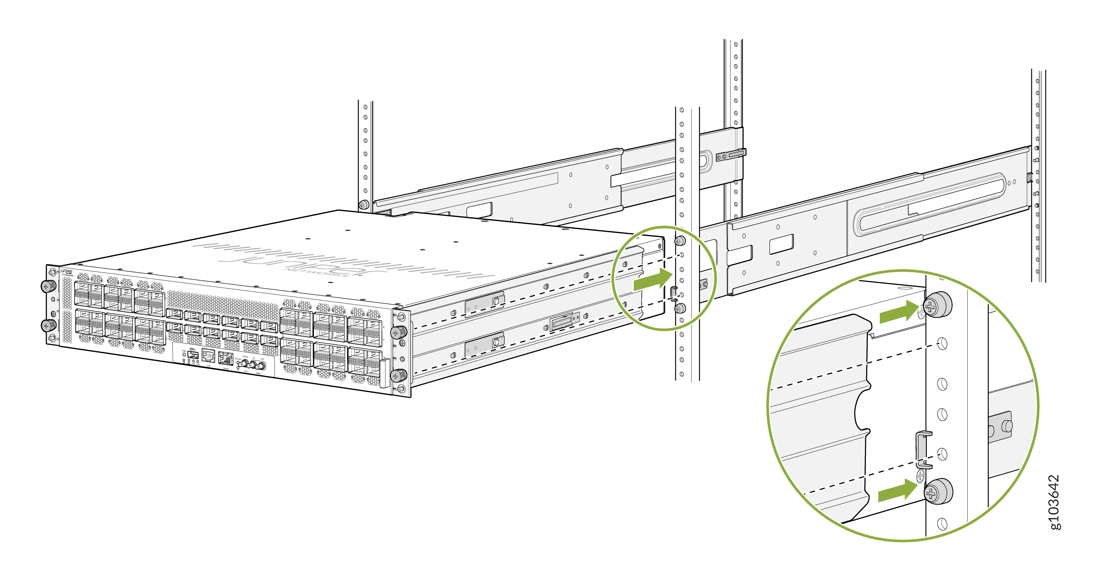 Slide the Chassis on to the Mounting Rails