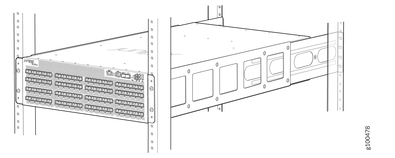 PTX10003 Secured in Rack (PTX10003-160C)