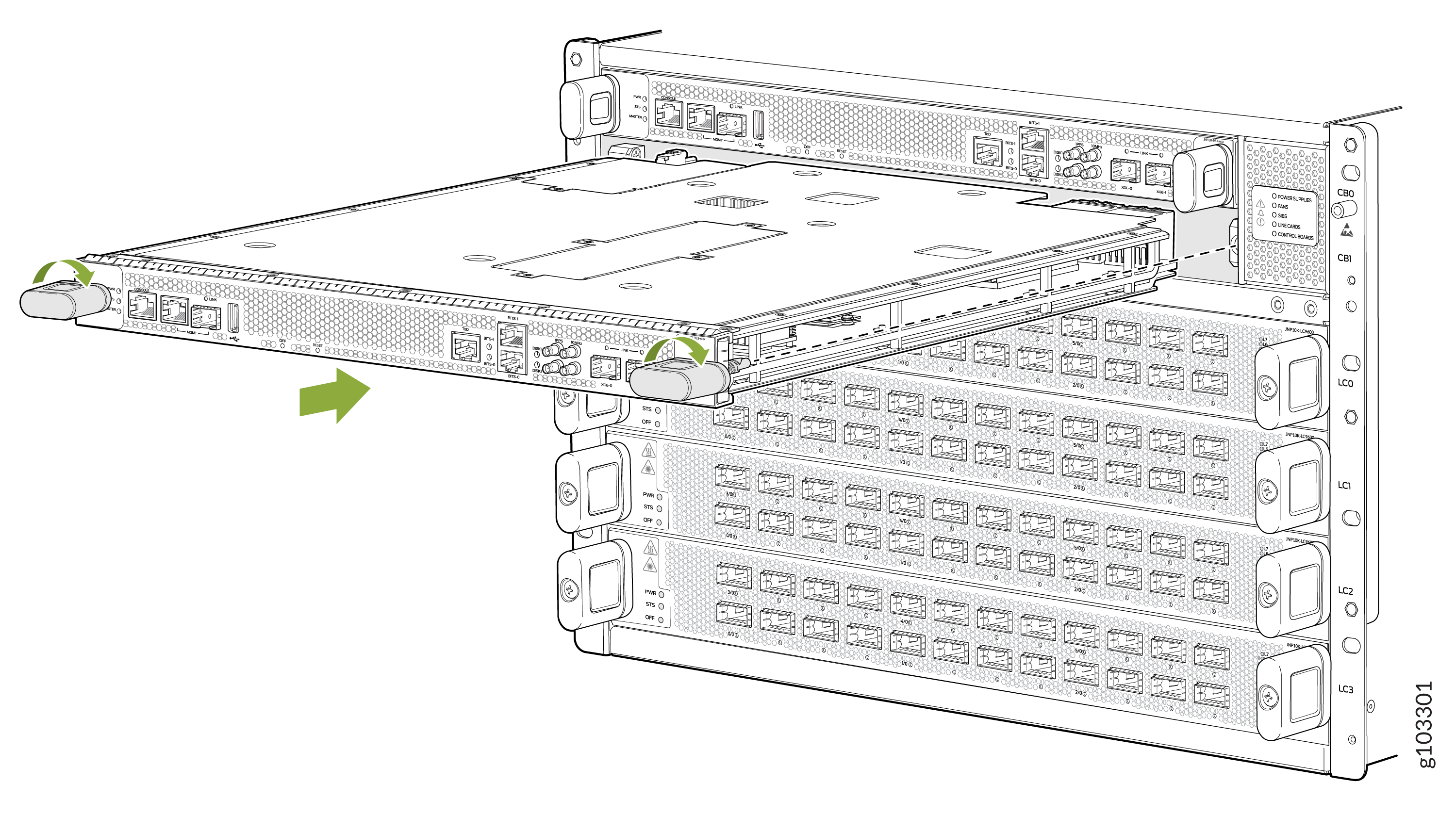 Installing JNP10K-RE3-E Routing and Control Board