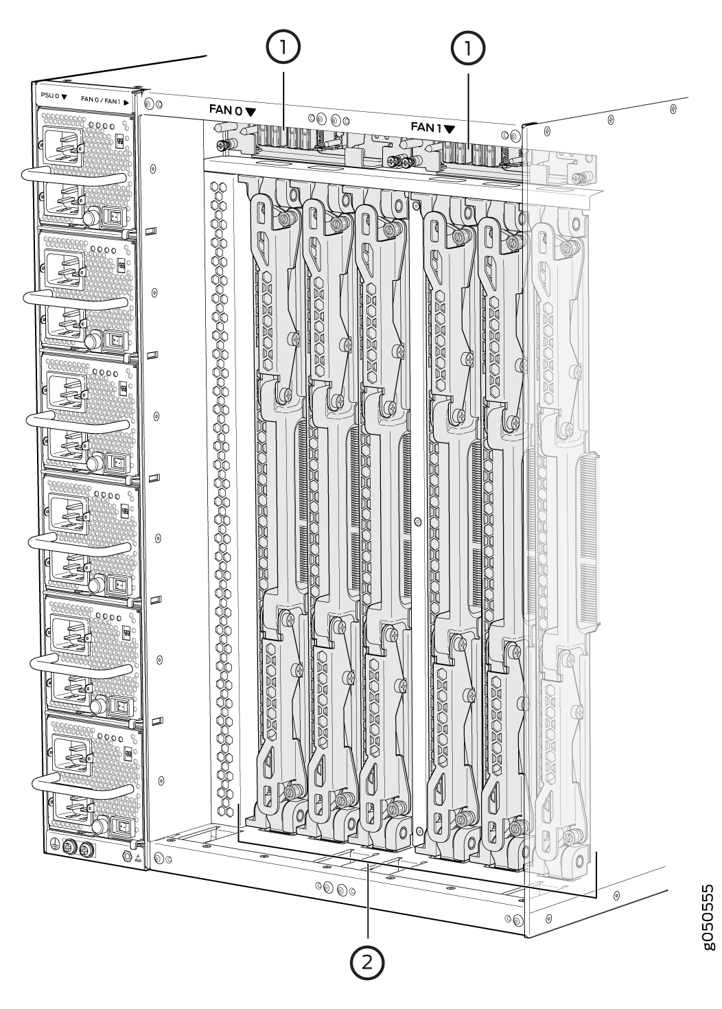 PTX10008 Chassis Internal Components